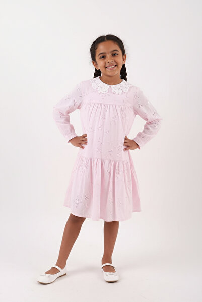 SOULTAN Girls Floral Embroidered Dress