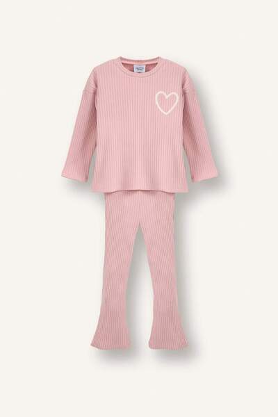 DeFacto Σετ 2 τεμαχίων καμιζόλα με καρδιές για κοριτσάκι G9202A526SP