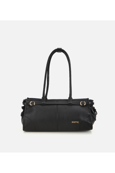 Hotiç Kadın Deri Siyah Bowling Omuz Çantası