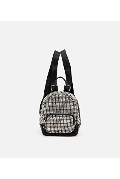 Hotiç Kadın Gri Taşlı Sırt Çantası