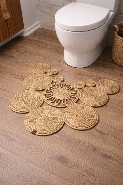 Öz-Tex Home Iuta, covoraș de toaletă din răchită, covoraș pentru scaunul de t...