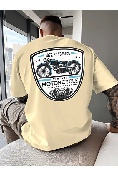 Rayan & Hoor Style Arka Printed Oversize Cotton Crew Neck T-Shirt