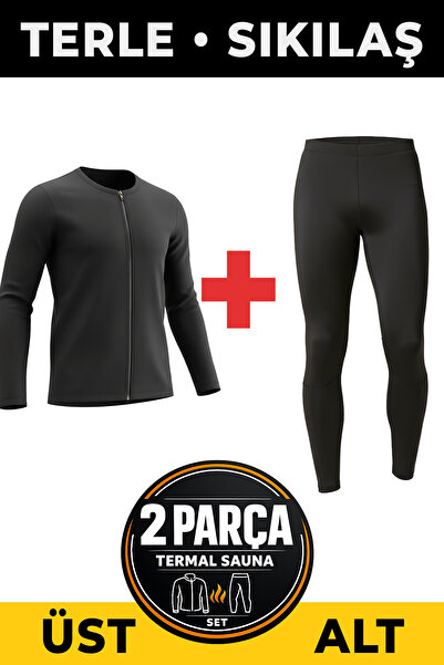 elilom Θερμικό Αθλητικό Σετ Εφίδρωσης – Μακρυμάνικο Τοπ με Φερμουάρ + Ελαστικ...