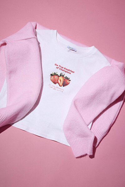 DeFacto Fitted Crew Neck Printed Short Sleeve T-Shirt H0167Ax26Sm