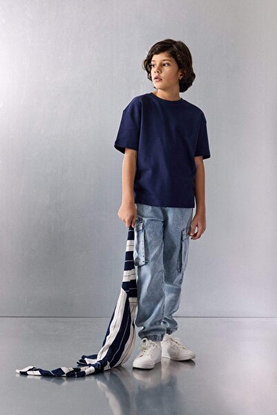 DeFacto Pantaloni Jogger Fit Jean pentru băieți F9711A826SP