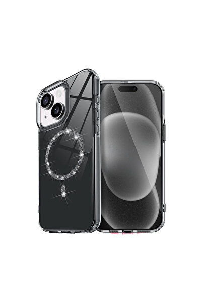 xirshop غطاء آيفون 14 لايف دايموند ماج سيف - أسود