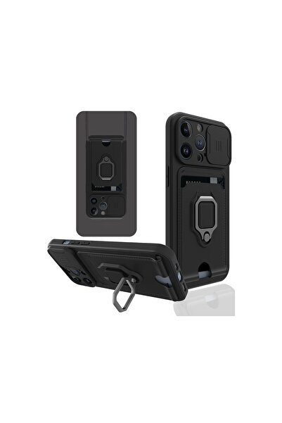 cepmoda iPhone "13 Pro" Phone Case with Ring and Ip Strap, Card Holder Camera...