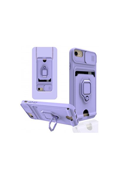 cepmoda iPhone 7 Ring Case - Neck Strap - Card Holder - Multi-Purpose Cover -...