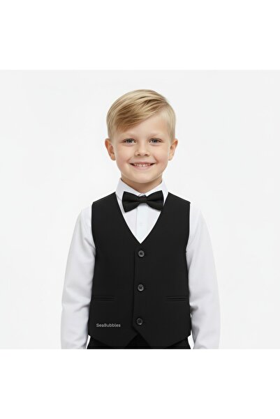 SeaBubbles Boy's Suit with Bow Tie and Vest