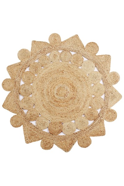 Concept Covor manual din iută împletită, 150 cm