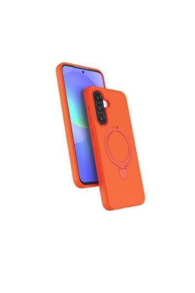 xirshop غطاء سامسونج جالاكسي A17 5G ريجال مع حامل ماج سيف - برتقالي