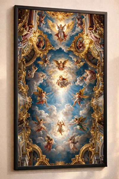 Çağlayan Reklam Αφίσα τοίχου με αγγέλους που περιβάλλονται από φως στον ουραν...