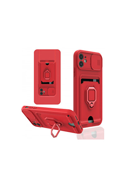 cepmoda حافظة آيفون 11 مع حلقة - حزام للرقبة - حامل بطاقات - غطاء متعدد الاست...