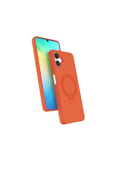 xirshop غطاء حماية سامسونج جالاكسي A06 ريجال مع حامل ماج سيف - برتقالي