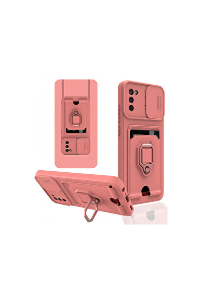 cepmoda حافظة سامسونج جالاكسي A03S مع حلقة - حزام للرقبة - حامل بطاقات - غطاء...