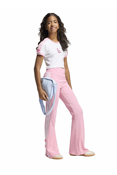 adidas Baskılı Beyaz Kız Çocuk T-Shirt KE2728 SLIM CROP T