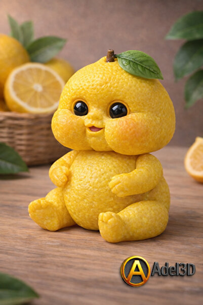 Adel3D Sevimli LİMON Bebek | 3D Baskı Dekoratif Figür