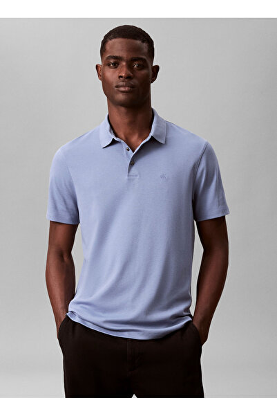 Calvin Klein Mavi Erkek Polo T-Shirt LV04LB276GC4I_SS SUPIMA CHEST EMB P
