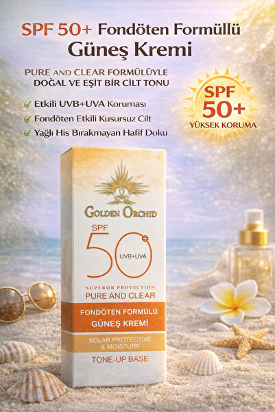 Golden SPF 50+ Fondöten Formüllü Güneş Kremi – UVB/UVA Yüksek Koruma