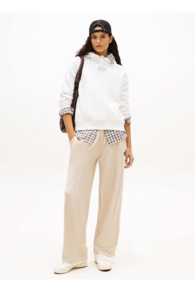 Tommy Jeans Bej Kadın Standart Fit Nakışlı Eşofman Altı TJW ARCHIVE TRACK PANT