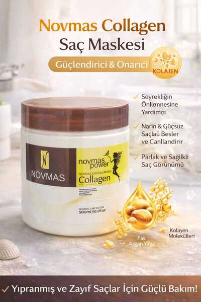 Now Novmas Collagen & Argan Yağlı Saç Maskesi 500 ml
