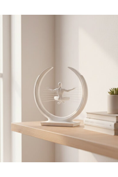 CT STONES Statuie Zen 3D Figurină modernă de meditație cu design lunar