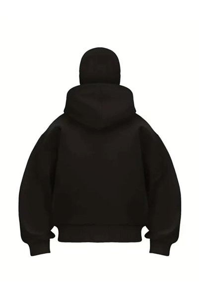 AN Trend Moda Snow Masked Ninja Unisex Sweatshirt Cardigan 2Strands Thick Fleece