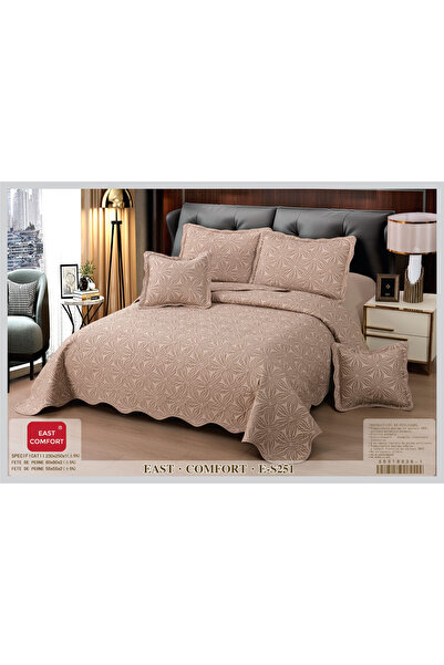 FIONNA.RO 5 Piece Duvet Cover Set - Beige Cocoa With Milk