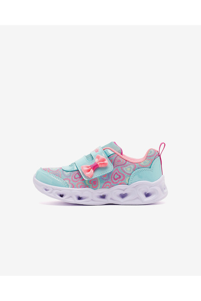 SKECHERS HEART LIGHTS Küçük Kız Çocuk Yeşil Işıklı Spor Ayakkabı 303258N MTMT