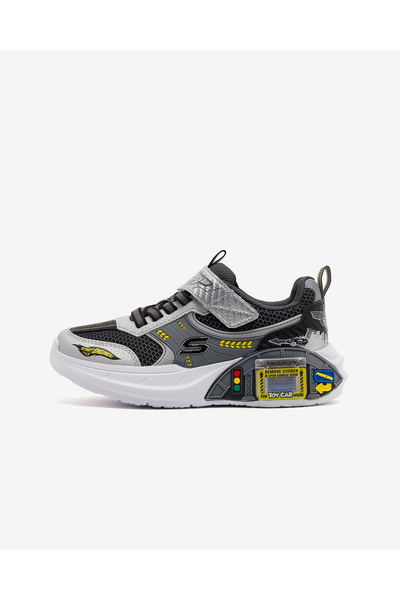 SKECHERS Garage Büyük Erkek Çocuk Gri Spor Ayakkabı 402150L SLBK JUSTSTEP