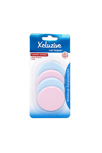 XCLUZİVE 4 Latex Cosmetic Sponges (Round)*