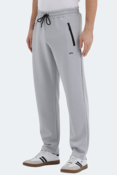 Slazenger Kingstor I Men's Gray Sweatpants with Zipper Pockets