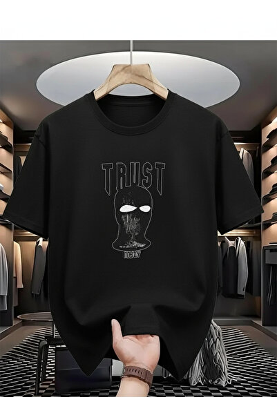 ship master Μπλουζάκι Unisex με στάμπα «Μην εμπιστεύεστε κανέναν», μαύρο, 100...