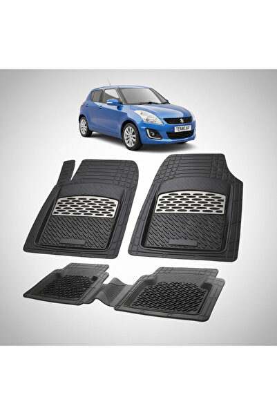 TEAMCAR Πατάκια δαπέδου Suzuki Swift 4 Συμβατά Hatchback 2010-2017 | Ασημί