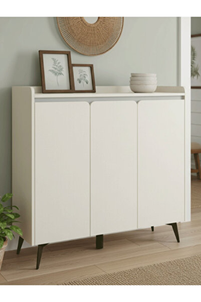 BEC13 Stylish wooden shoe organizer for entryways and hallways with a modern ...