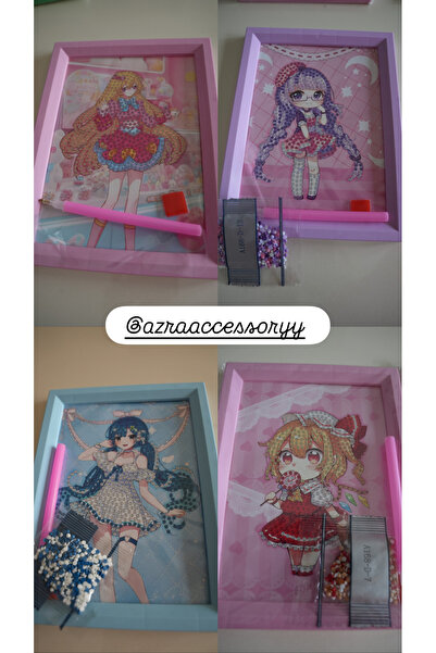 azraaccesoryy Kendin yap DIY Elmas Goblen Mozaik Yapıştırma Kendinden Yapışka...