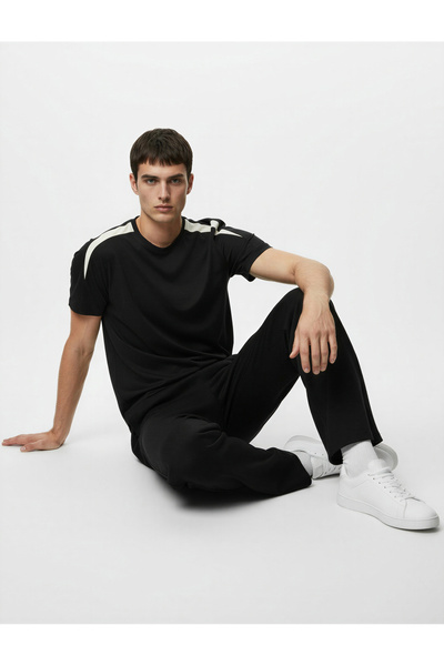 Koton Regular Fit Short Sleeve Color Contrast Crew Neck Sports T-Shirt