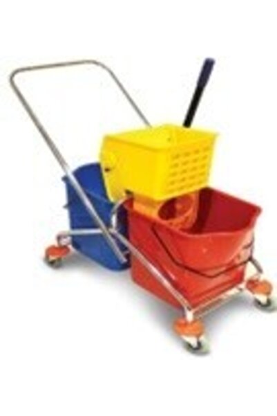 GCCE Plastic Double Mop Bucket Trolley, 25 Liter Capacity