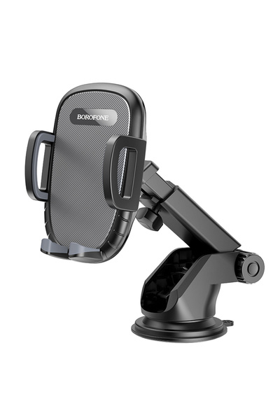 Borofone Suport auto Windy (BH53) - cu ventuză, pentru bord/parbriz, telefon 4.5-6.7" - negru gri