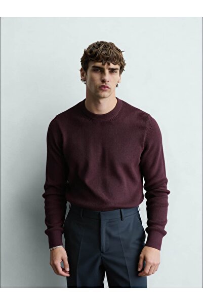 Atelier Old Money Bordo Selanik Örgü Kazak FW5840