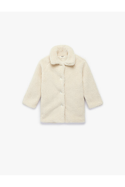 Koton Jachetă polar cu mânecă lungă și guler polo, cu detalii cu nasturi