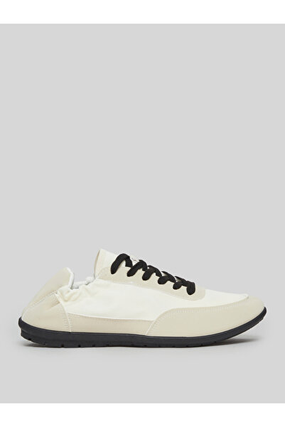 Styli Beige Slip-On Elastic Low Sneakers