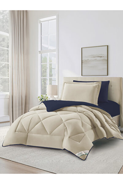 Donetella 4-piece Comforter Set – Single Size 170x230 Cm, Microfiber, Solid Q...