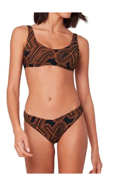 Evendi Swim bra, Brown/black