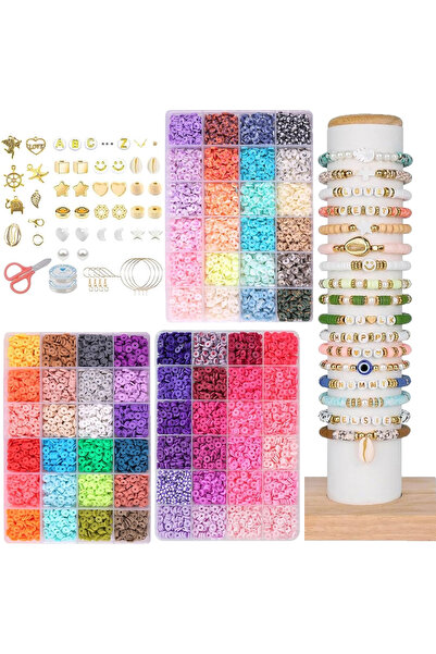 genric Bracelet Making Kit – 10,550 Clay Beads, 72 Colors, DIY Jewelry Gift S...