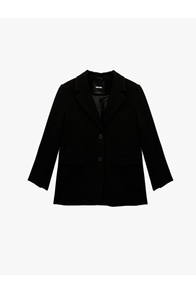 Koton Long Sleeve Buttoned Pocketed Cashmere Jacket