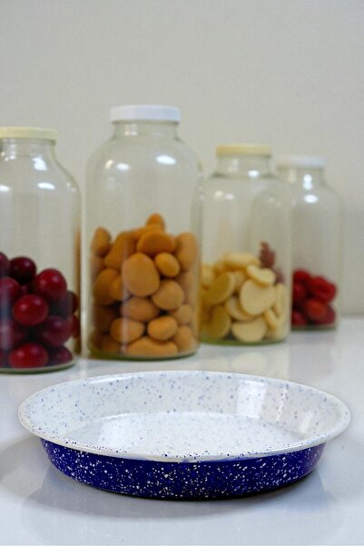 İnci Emaye No 34 Enameled Oven Tray Round Tray ~34 Cm