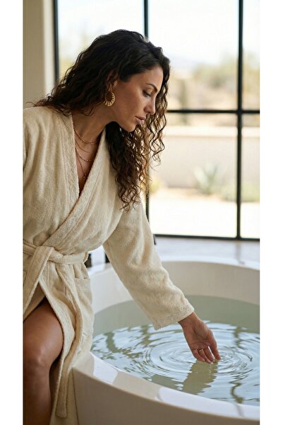 Minteks Lace Trim Kimono Women's Bathrobe