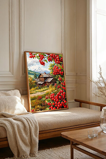 Dekorsiahome Tablou dintr-o singură bucată cu ramă din lemn TK3218