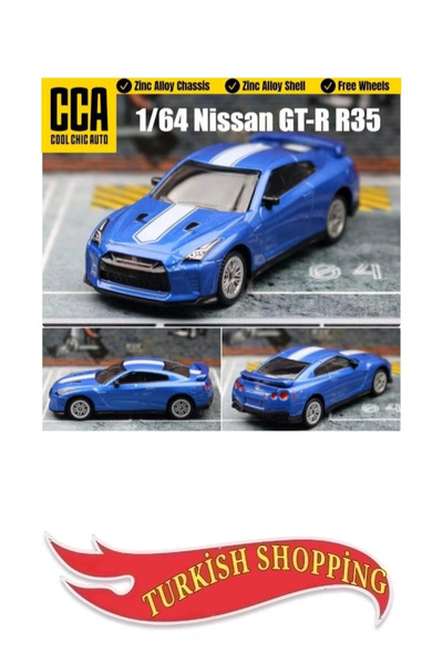 CCA 1:64 Ölçek Metal Süspansiyonlu Nissan Gtr R35 50th Anniversary